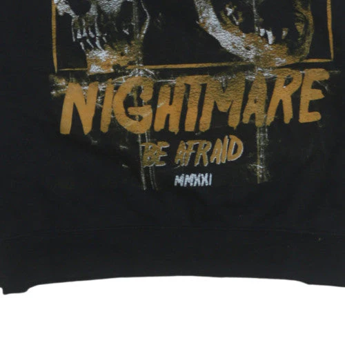 Boohoo Men’s Black Skull Print Pullover Sweatshirt M Regular Fit - Image 8