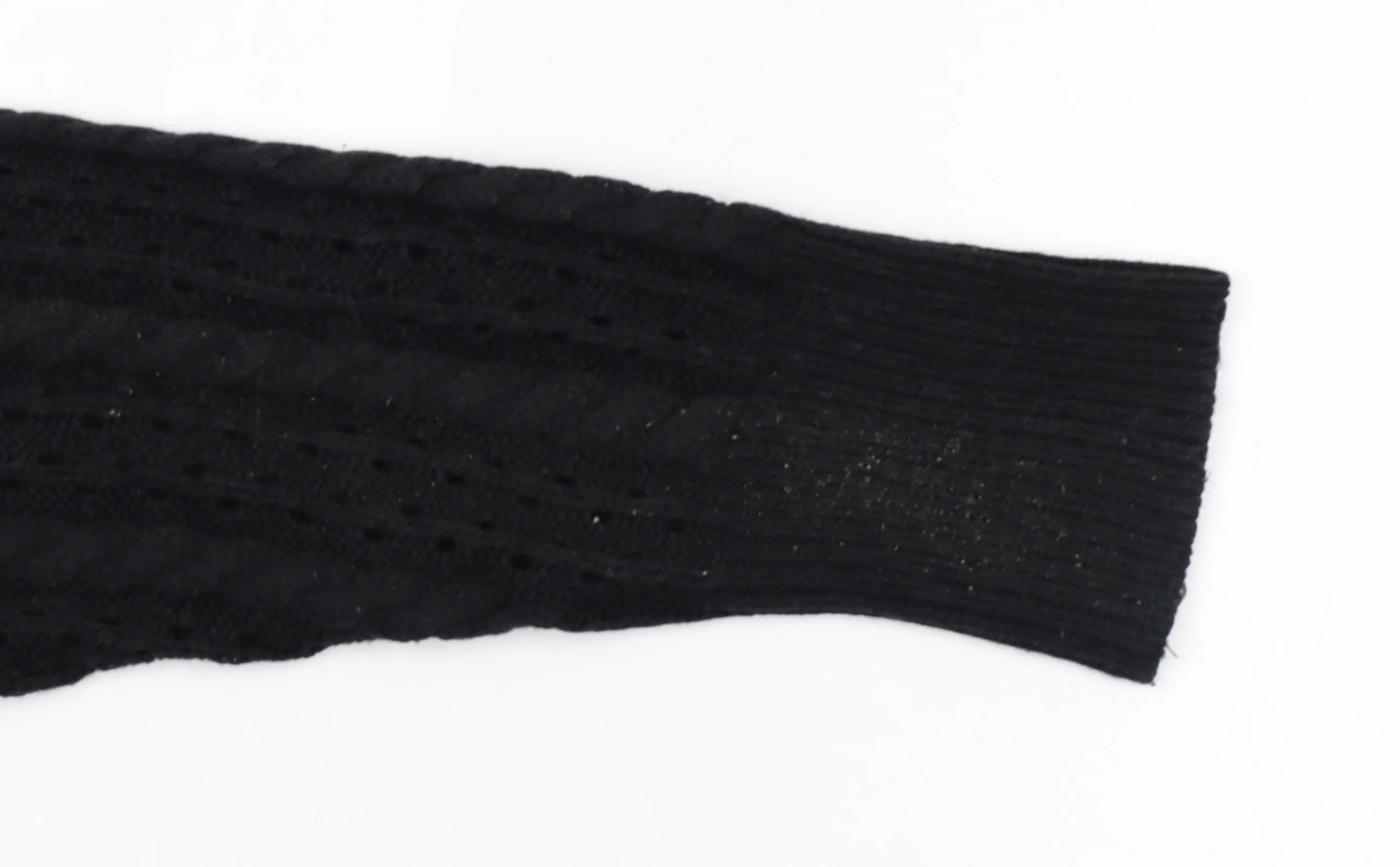 Boohoo Women’s Black Collared Cable Knit Henley Jumper Size M - Image 6