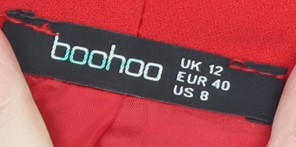 Boohoo Women’s Red Blazer Jacket Size 12 Regular Fit Lined - Image 4