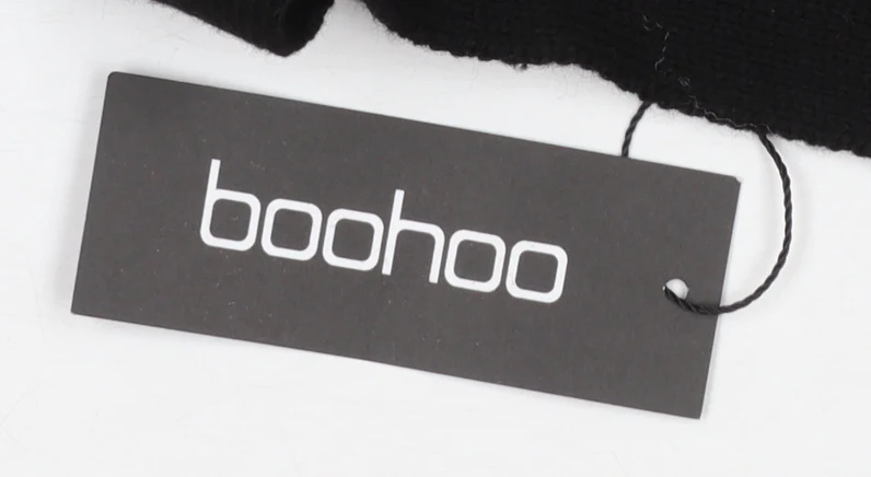 Boohoo Womens Black Christmas Reindeer Button Knit Cardigan Size S - Image 5