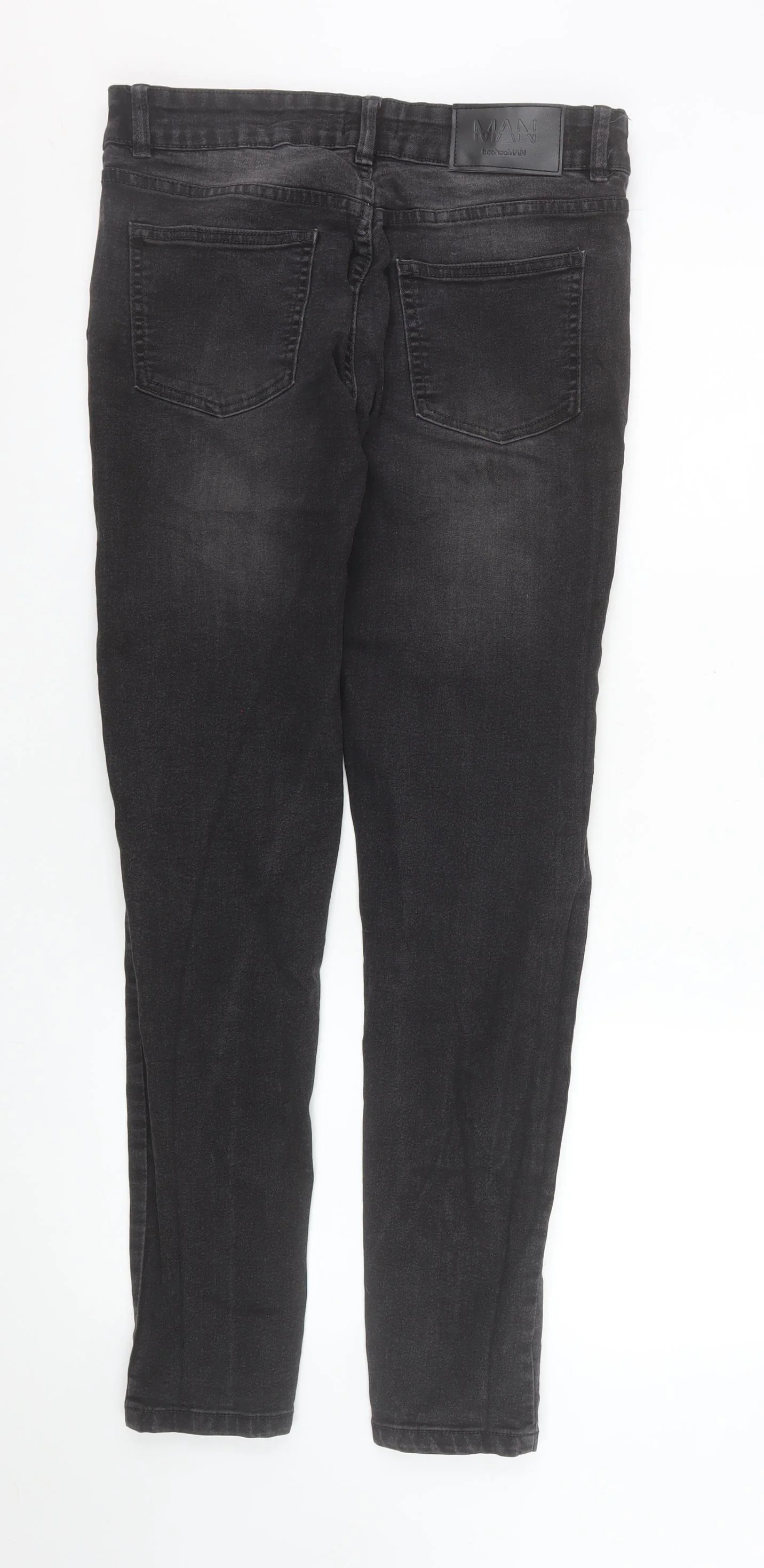 boohooMAN Men’s Black Slim Skinny Jeans Size 32 Dark Wash Denim - Image 3