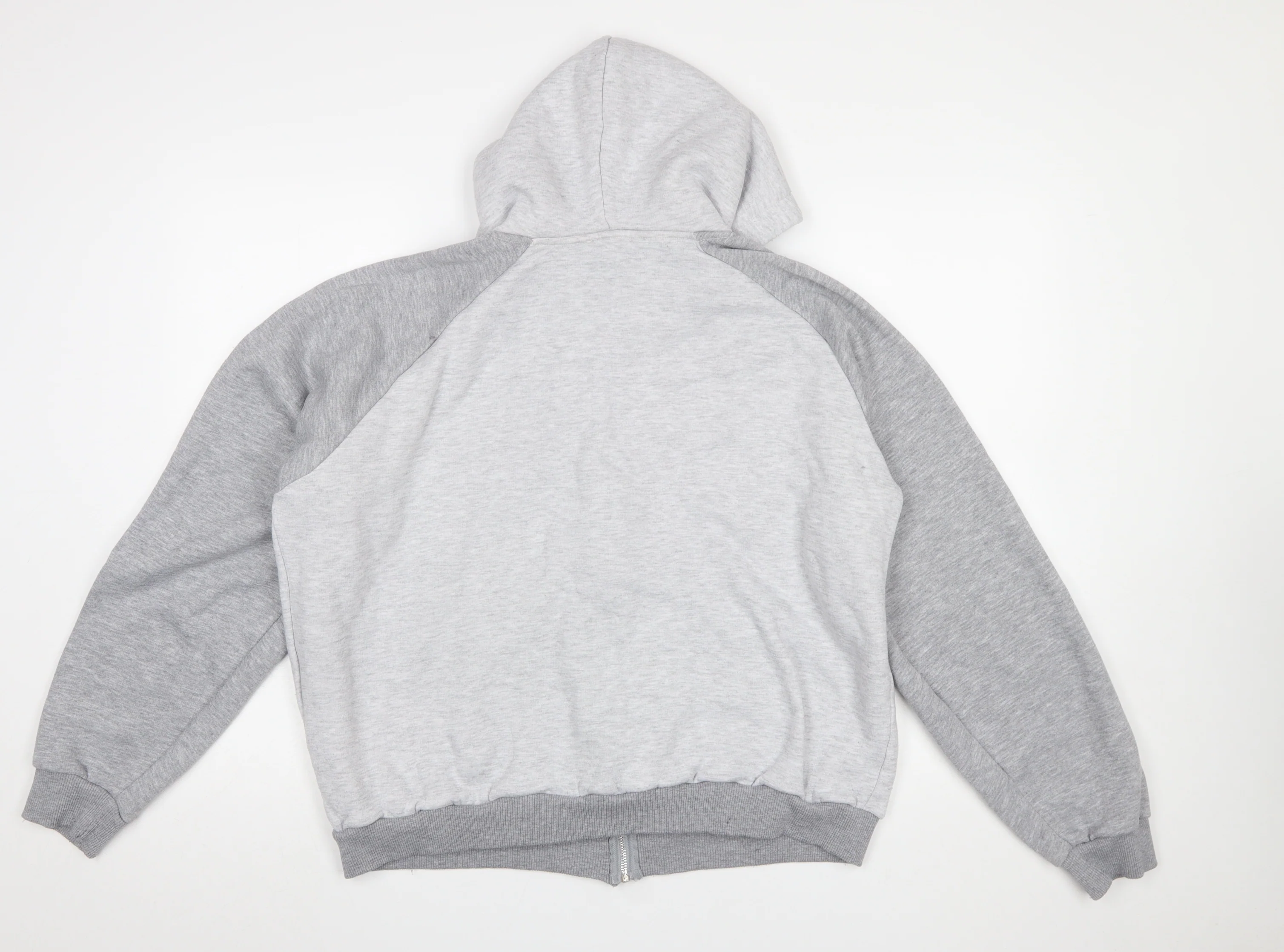 boohooMAN Men’s Grey Full Zip Hoodie Size S Regular Fit - Image 3