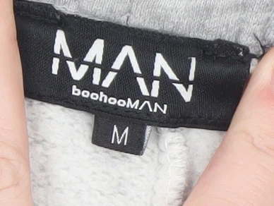 boohooMAN Men's Grey M College Logo Jogger Sweatpants - Image 4