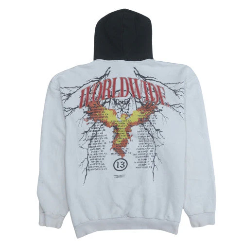 boohooMAN Men's White Graphic Print Pullover Hoodie Size S - Image 4
