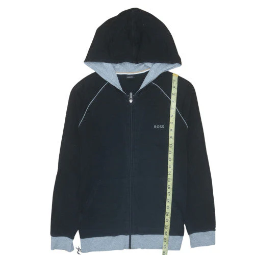 BOSS Men’s Black Full Zip Hoodie Sweatshirt Size S - Image 3