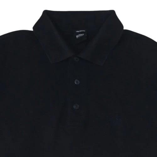 BOSS Men's Black Pima Cotton Polo Shirt Size M Short Sleeve - Image 8
