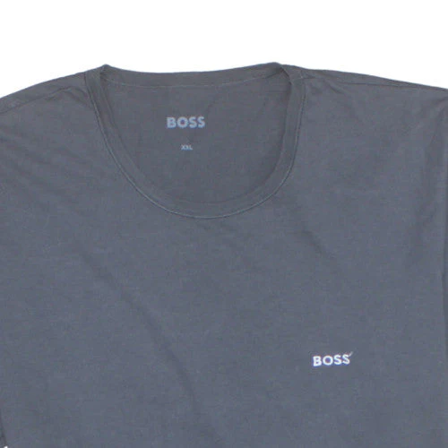 BOSS Mens Grey Short Sleeve Crew Neck Cotton T-Shirt XXL - Image 6