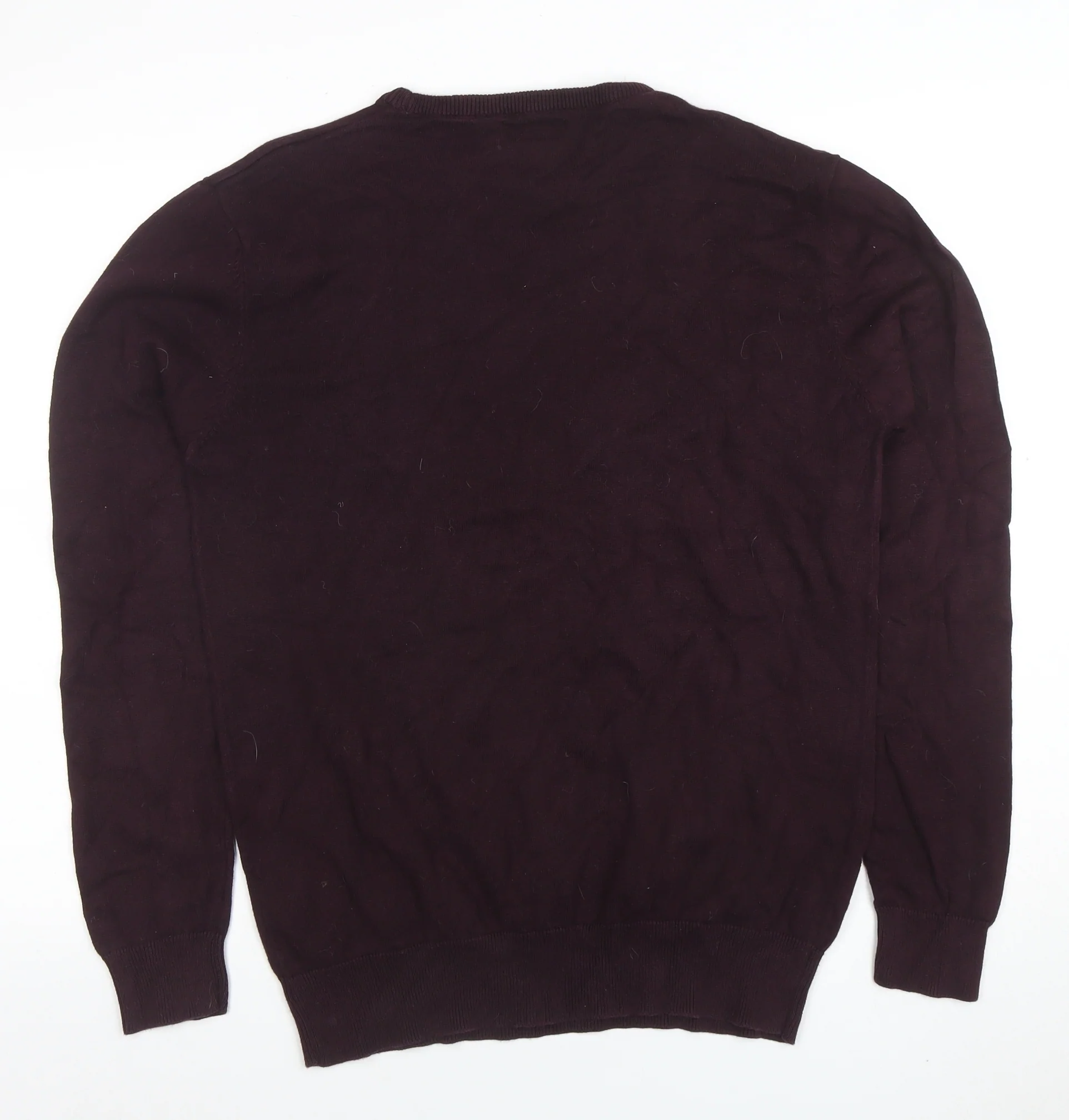 Brave Soul Men's Brown Cotton Crew Neck Jumper Size L - Image 3