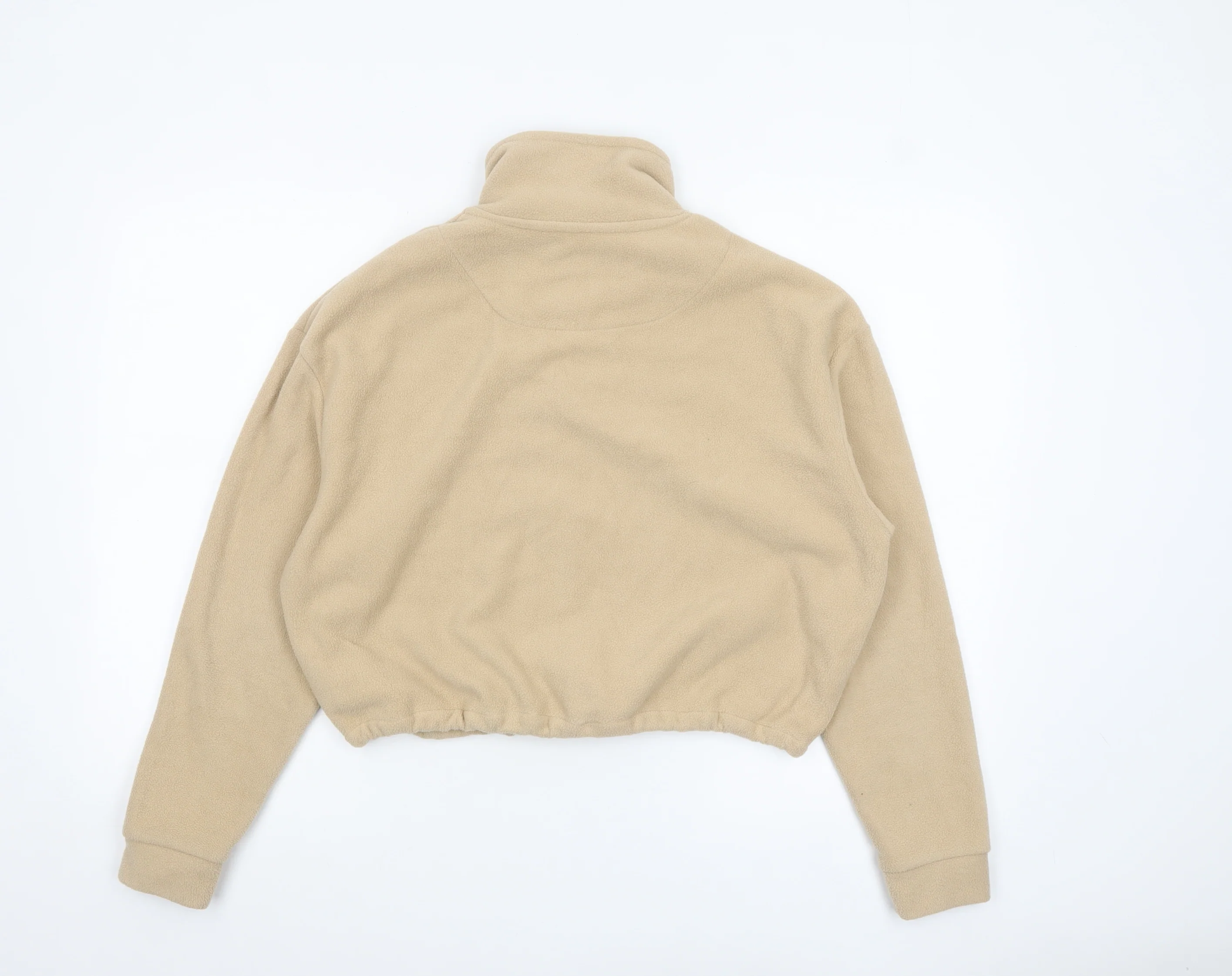 Brave Soul Women’s Beige Fleece 1/4 Zip Pullover Sweatshirt Size S - Image 3