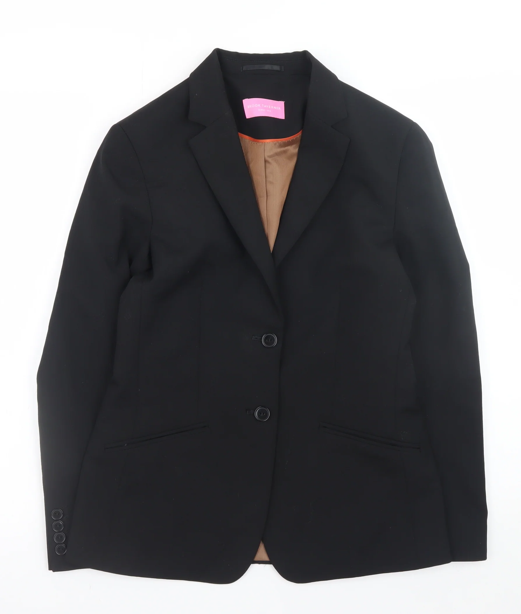 Brook Taverner Women’s Black Wool Blend Classic Blazer UK 8