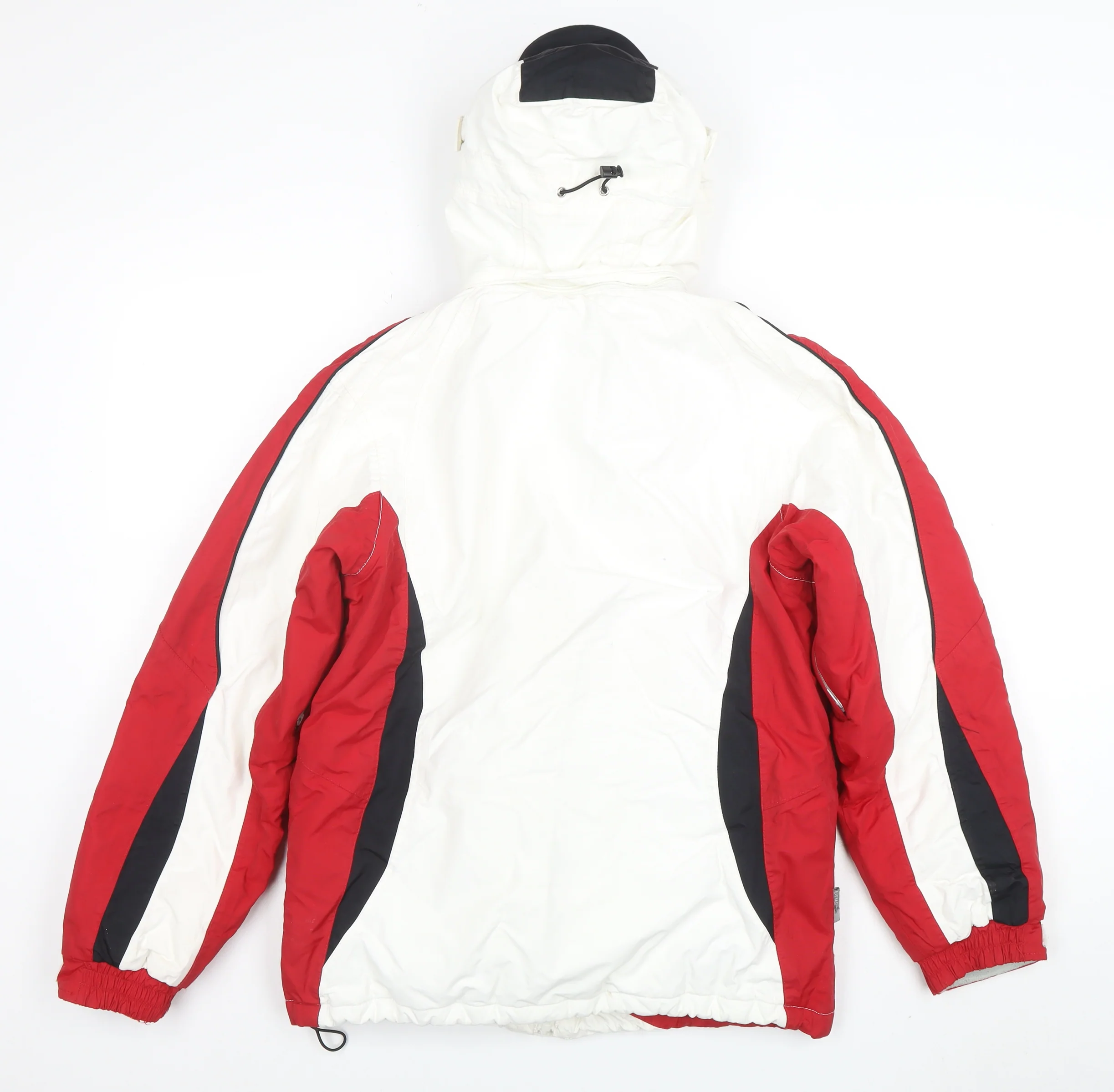 Brugi Women's Red White Ski Jacket Size 10 Hooded Waterproof Winter Coat - Image 3