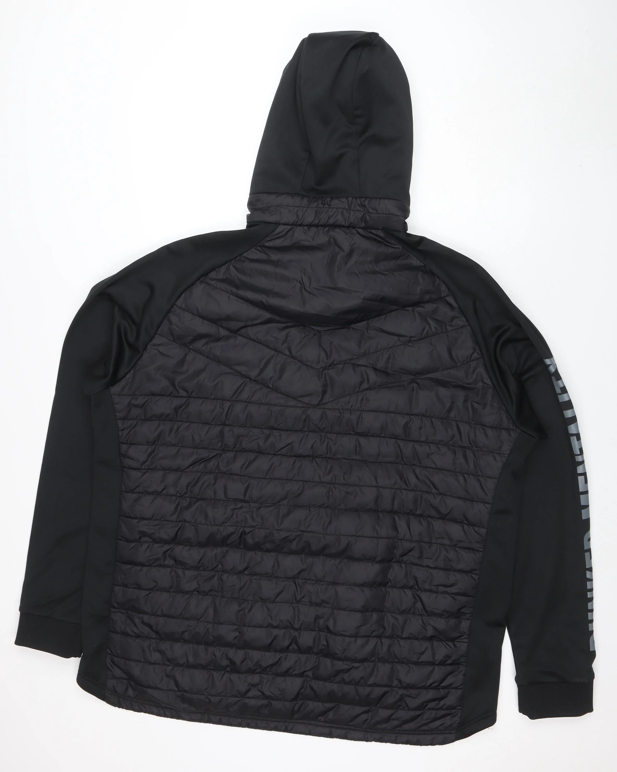 Bunker Mentality Men's Black 3XL Hooded Puffer Jacket - Image 3