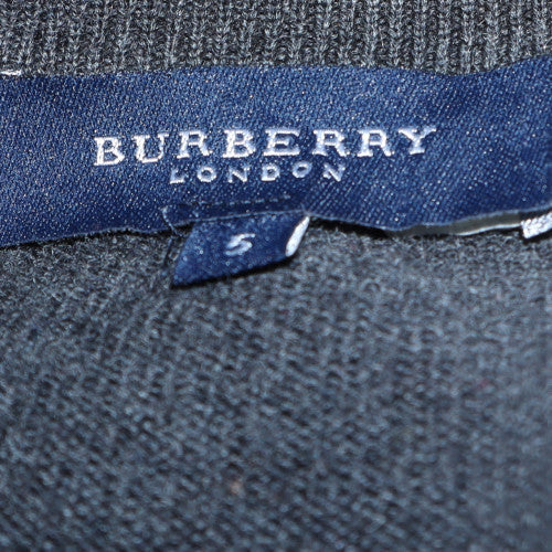 Burberry Men's Grey Merino Wool V-Neck Pullover Jumper S - Image 5