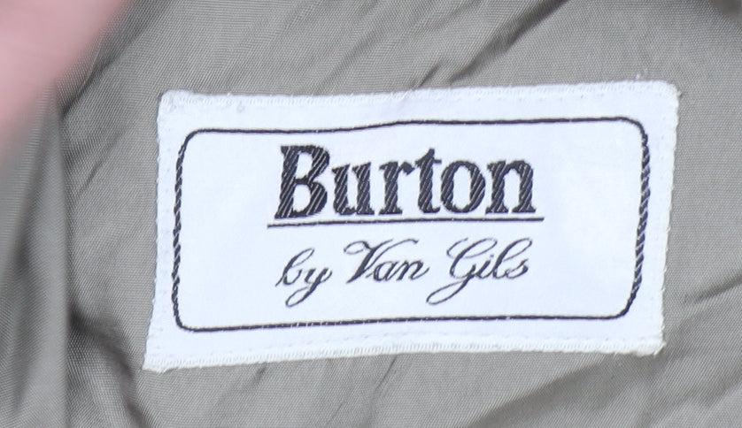 Burton by Van Gils Men's Beige Check Wool Blazer Size 44 Classic Jacket - Image 4