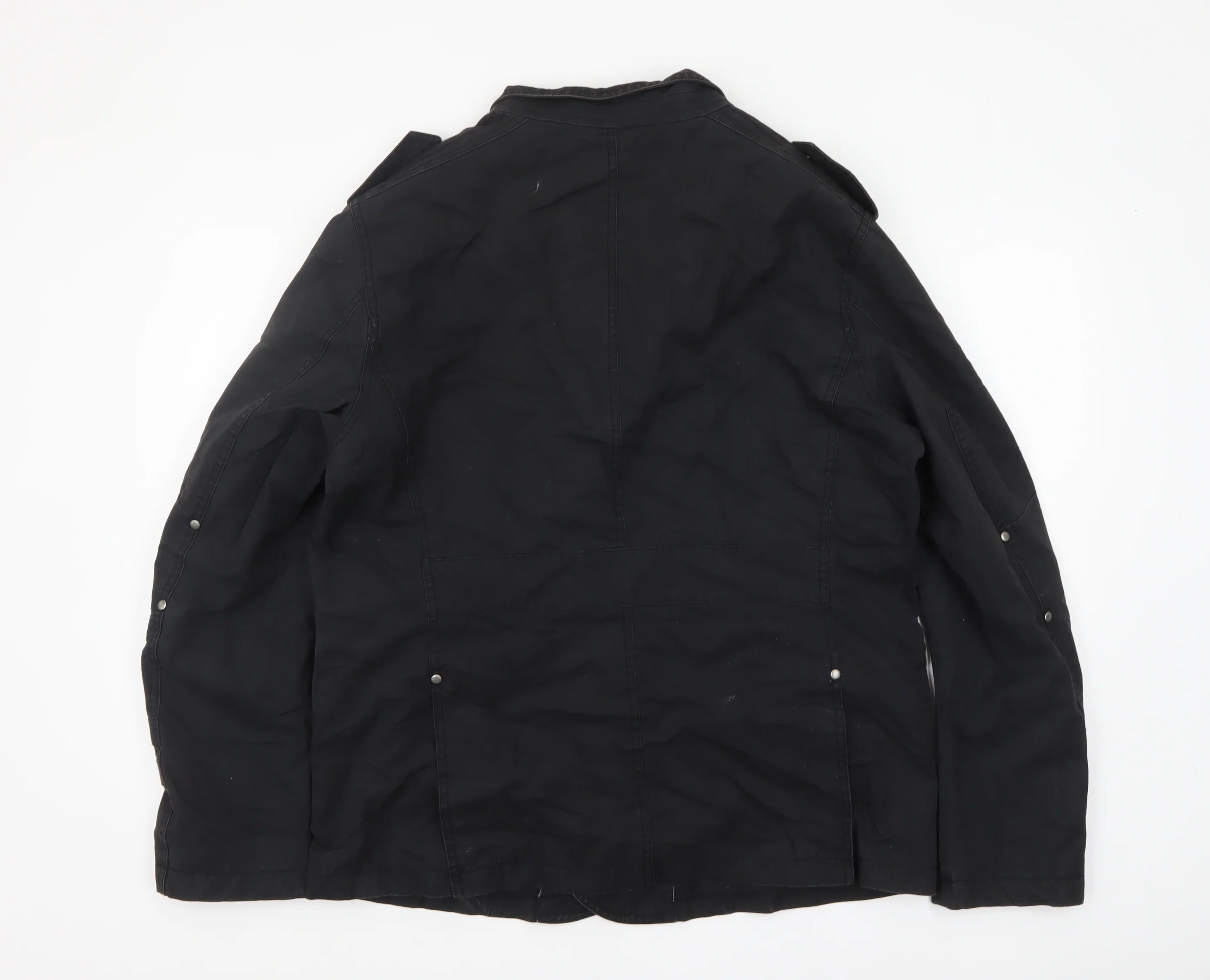 Burton Men's Black Cotton Pea Coat Jacket Size L Regular - Image 3