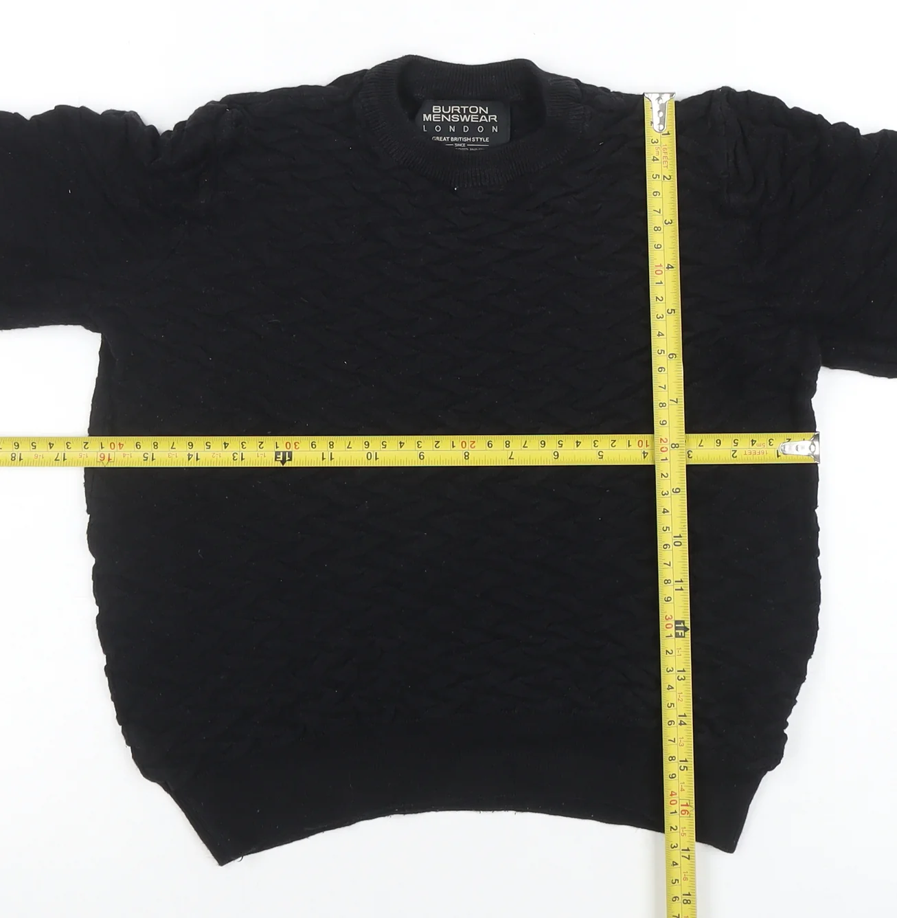 Burton Menswear London Black Cable-Knit Jumper Women's Small - Image 2