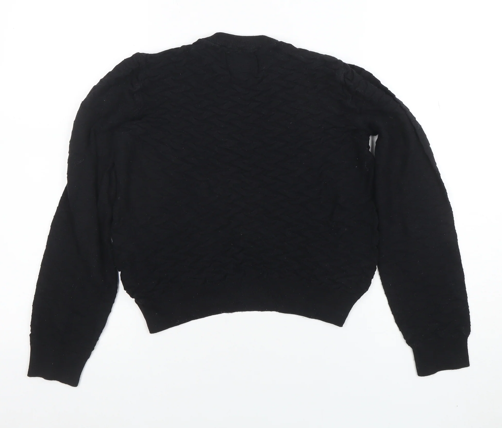 Burton Menswear London Black Cable-Knit Jumper Women's Small - Image 3