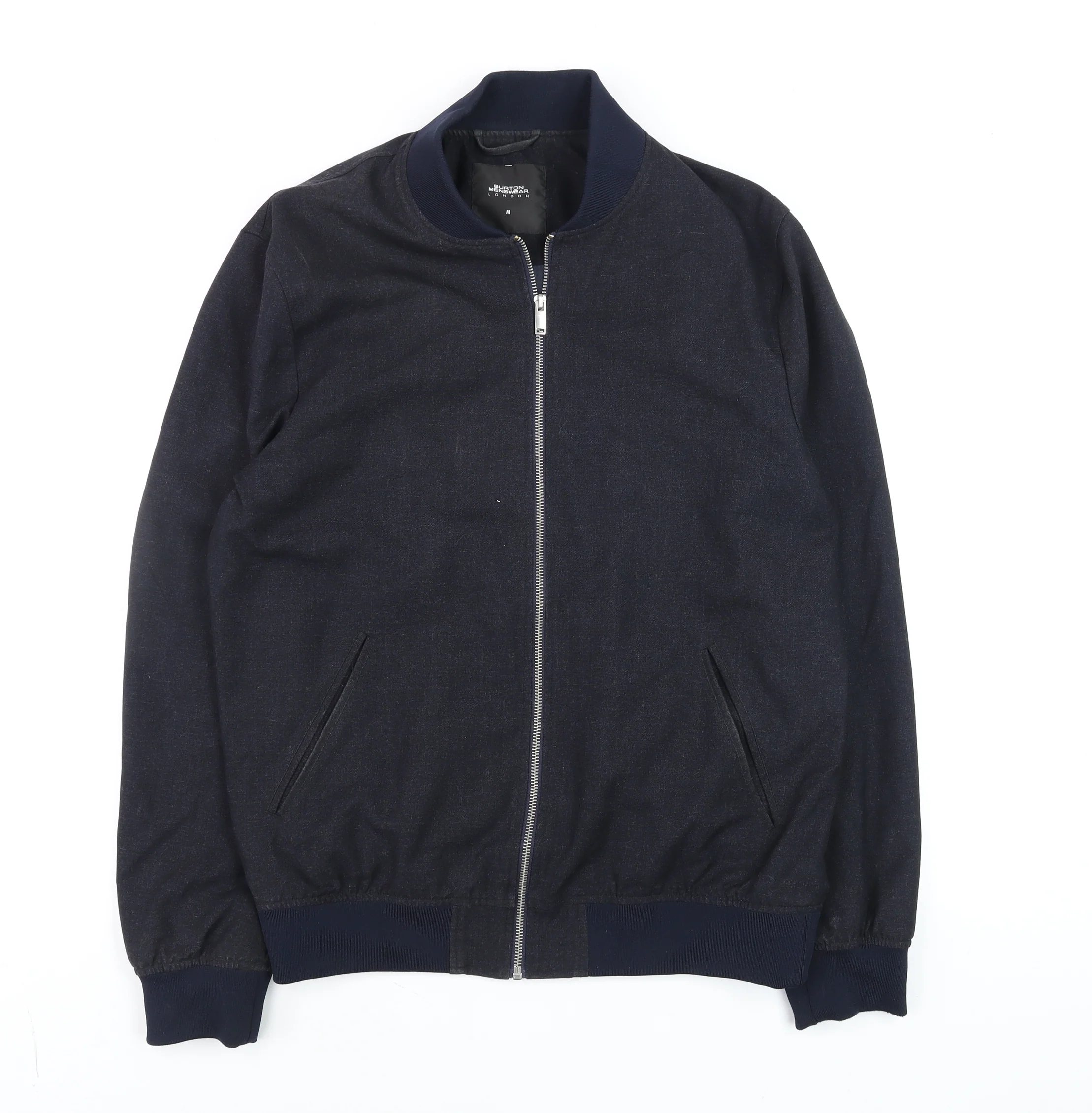 Burton Menswear London Men's Blue Bomber Jacket M Regular Fit