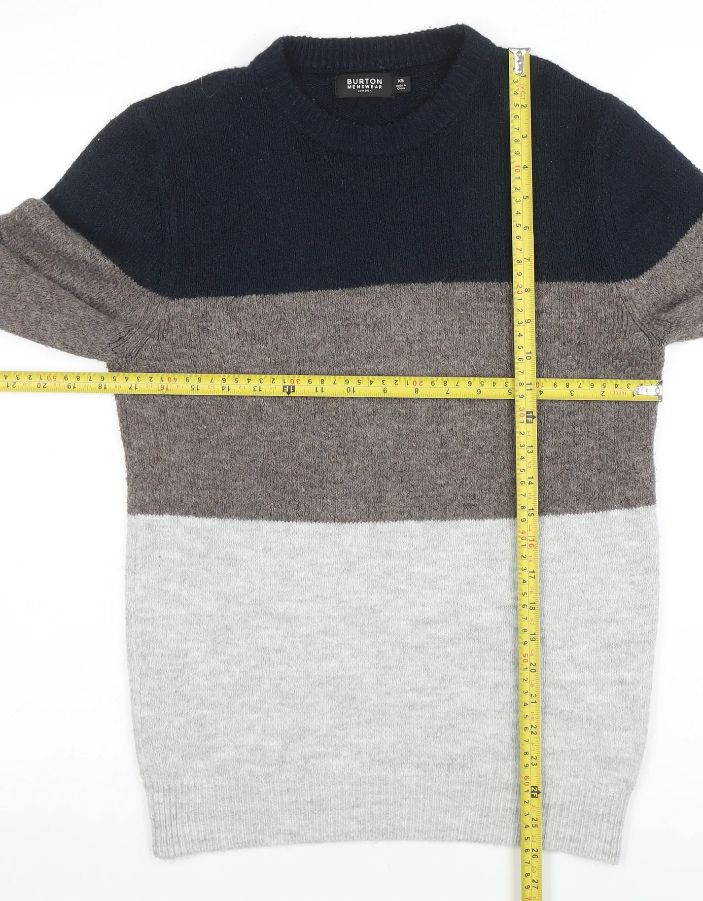 Burton Menswear London Men's Multicoloured XS Crew Neck Pullover Jumper - Image 2