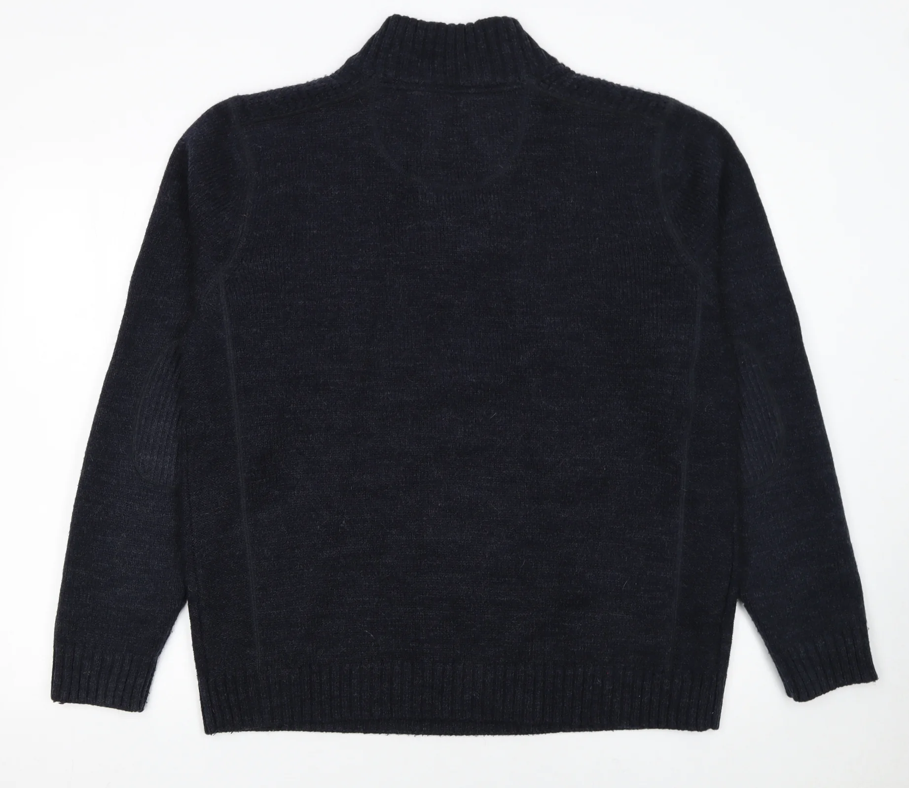 Burton Menswear Men’s Blue XL Henley Wool Blend Jumper - Image 3