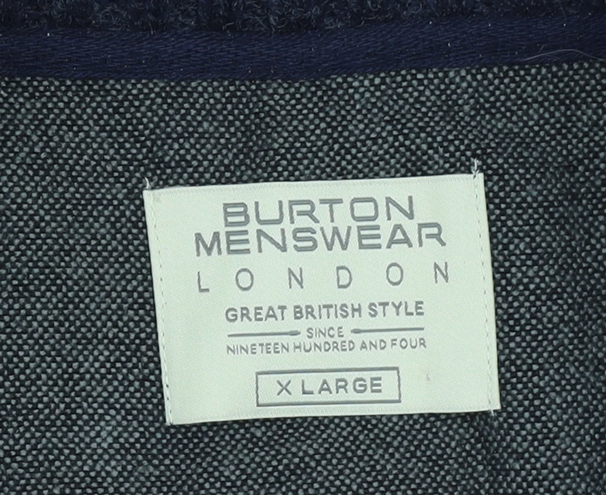 Burton Menswear Men’s Blue XL Henley Wool Blend Jumper - Image 4