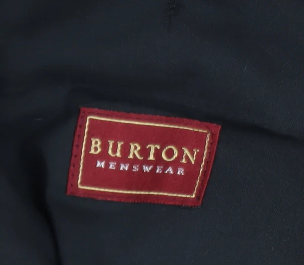 Burton Menswear Men's Black 38in Wool Blend Regular Fit Dress Pants - Image 6