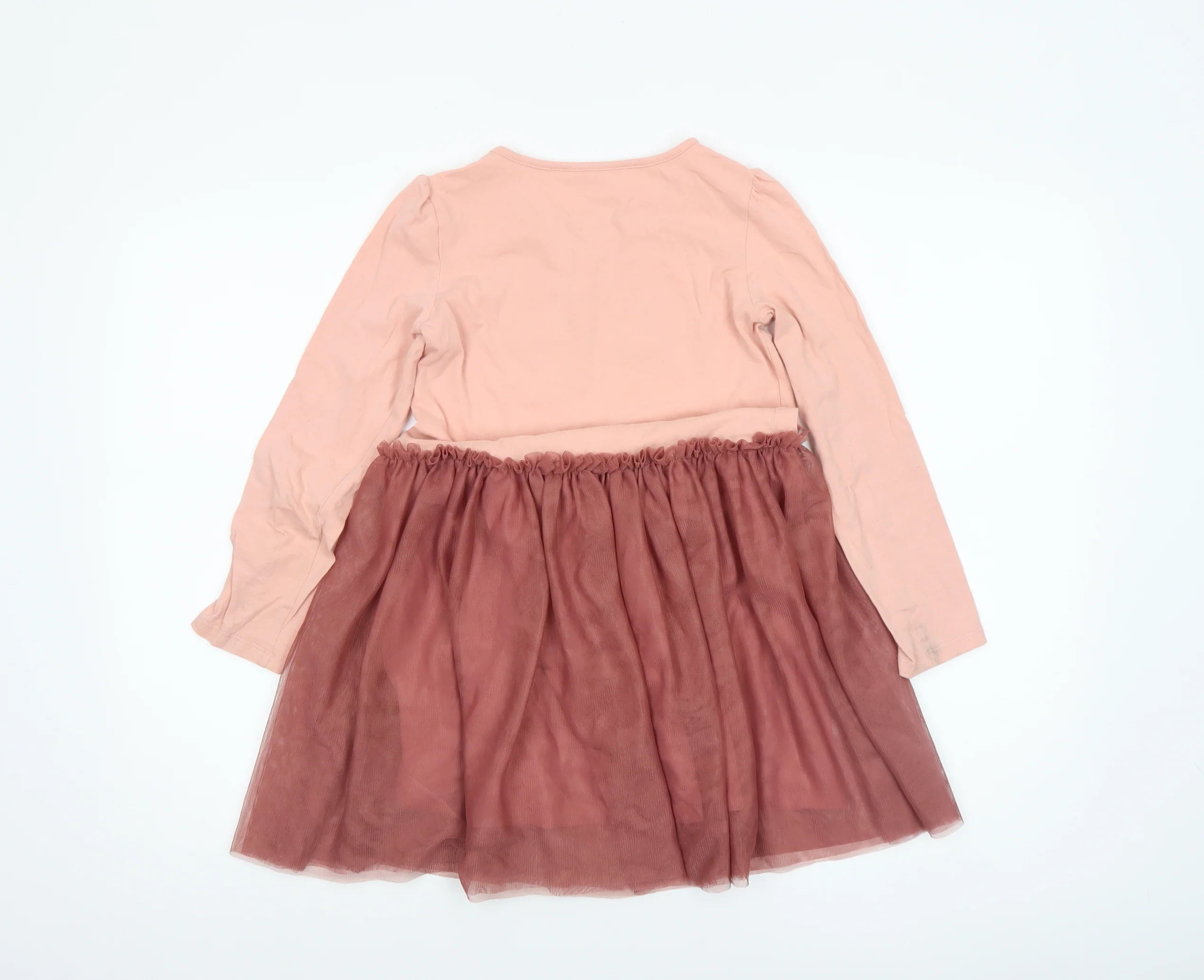 C&A Girls Pink Unicorn Tutu Dress Long Sleeve Size 9 Years - Image 3