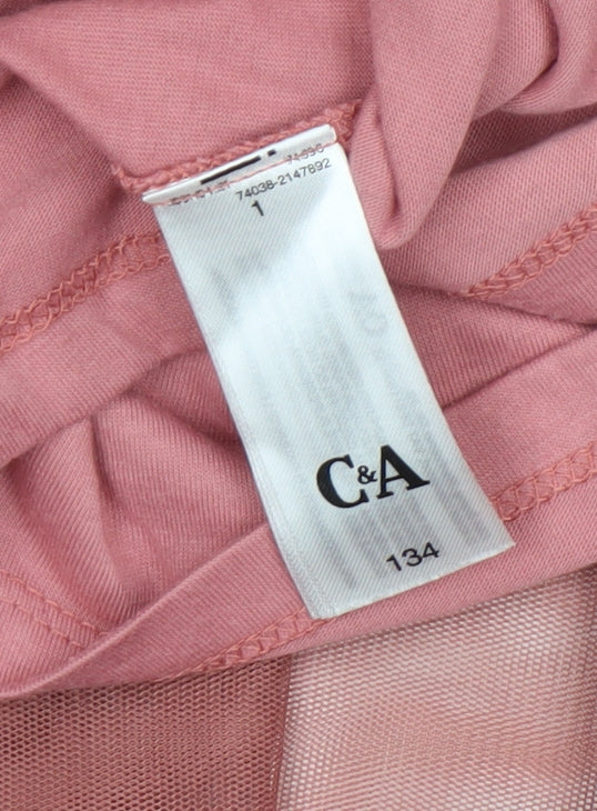 C&A Girls Pink Unicorn Tutu Dress Long Sleeve Size 9 Years - Image 5
