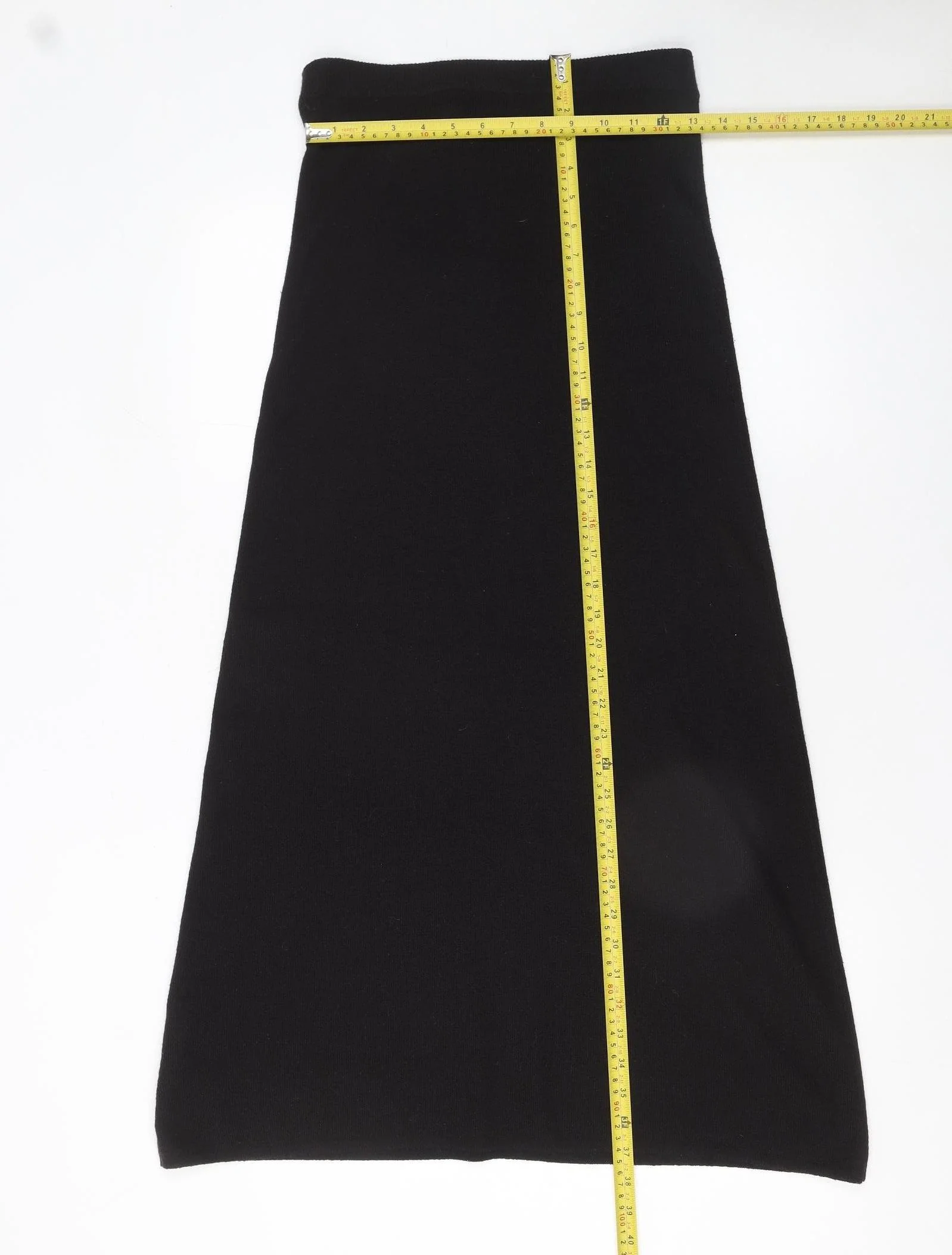C&A Women's Black A-Line Knit Midi Skirt Size S 10-12 - Image 2