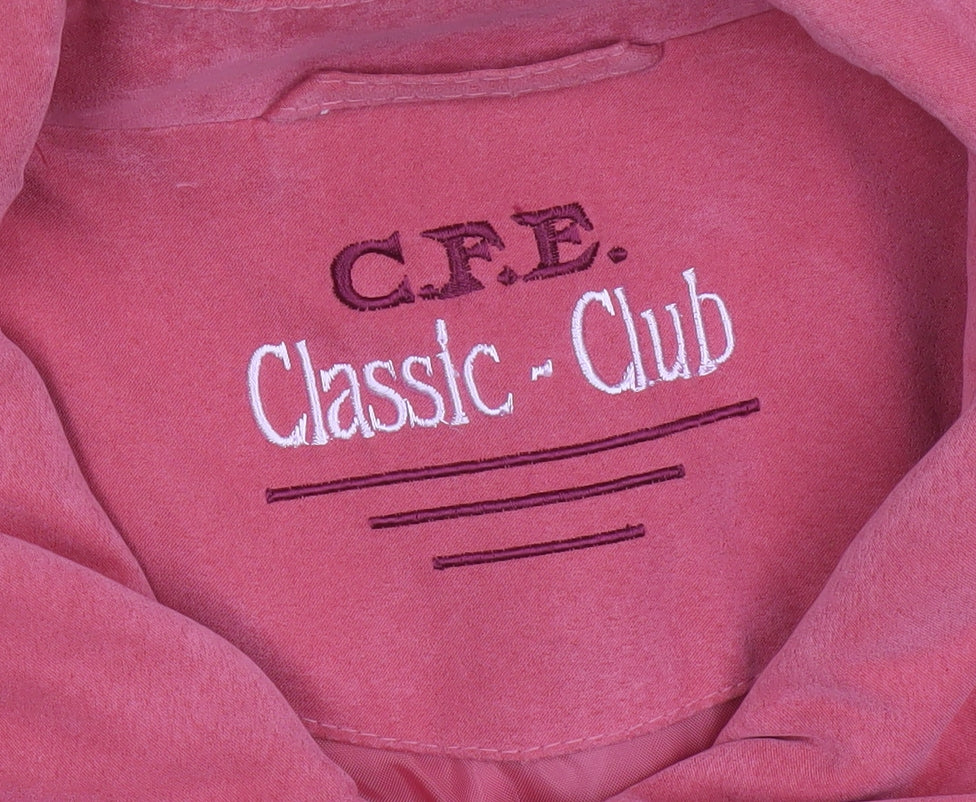 C.F.E. Classic Club Women's Red Button-Up Short Jacket Size 14 Polyester - Image 6