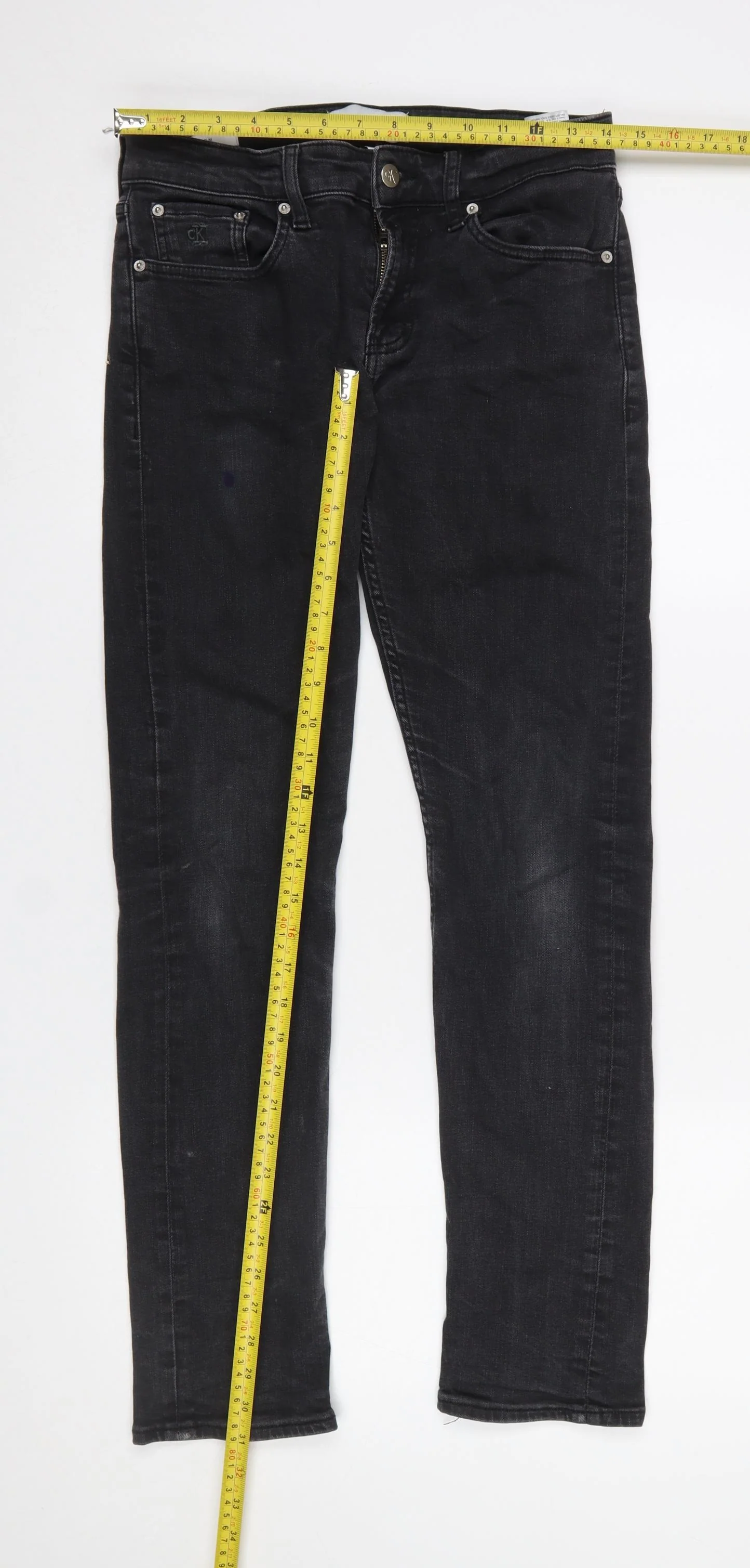 Calvin Klein Jeans Black Slim Fit Men's Denim W28 L32 - Image 2