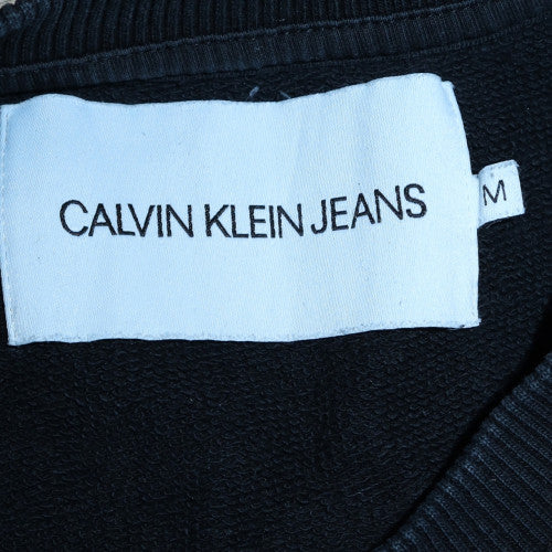 Calvin Klein Jeans Men's Black Cotton Crew Neck Sweatshirt M - Image 5