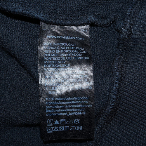 Calvin Klein Jeans Men's Black Cotton Crew Neck Sweatshirt M - Image 6