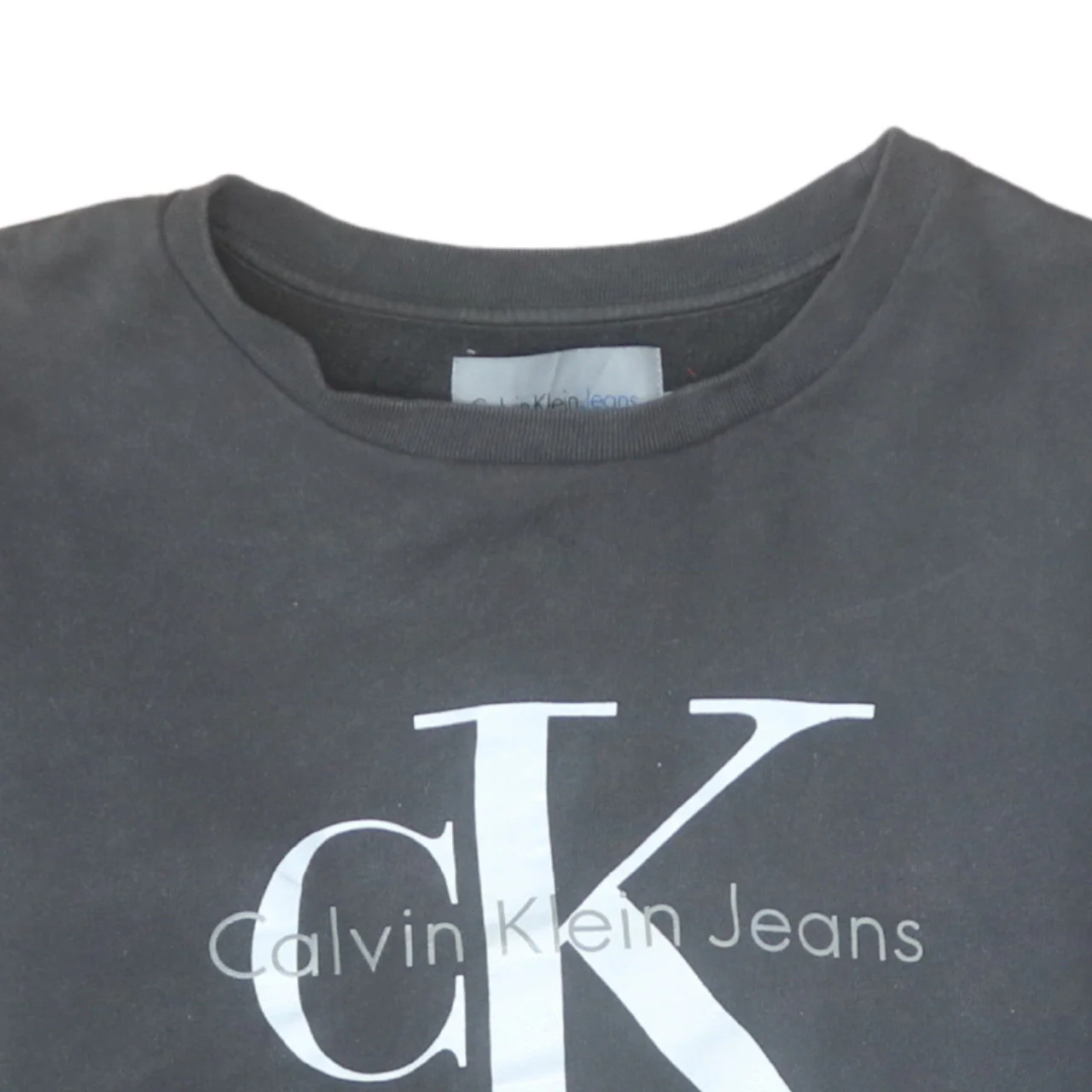 Calvin Klein Jeans Men's Black Logo Pullover Sweatshirt Size M - Image 7
