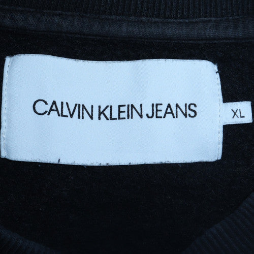 Calvin Klein Jeans Mens Black XL Crew Neck Pullover Sweatshirt - Image 5