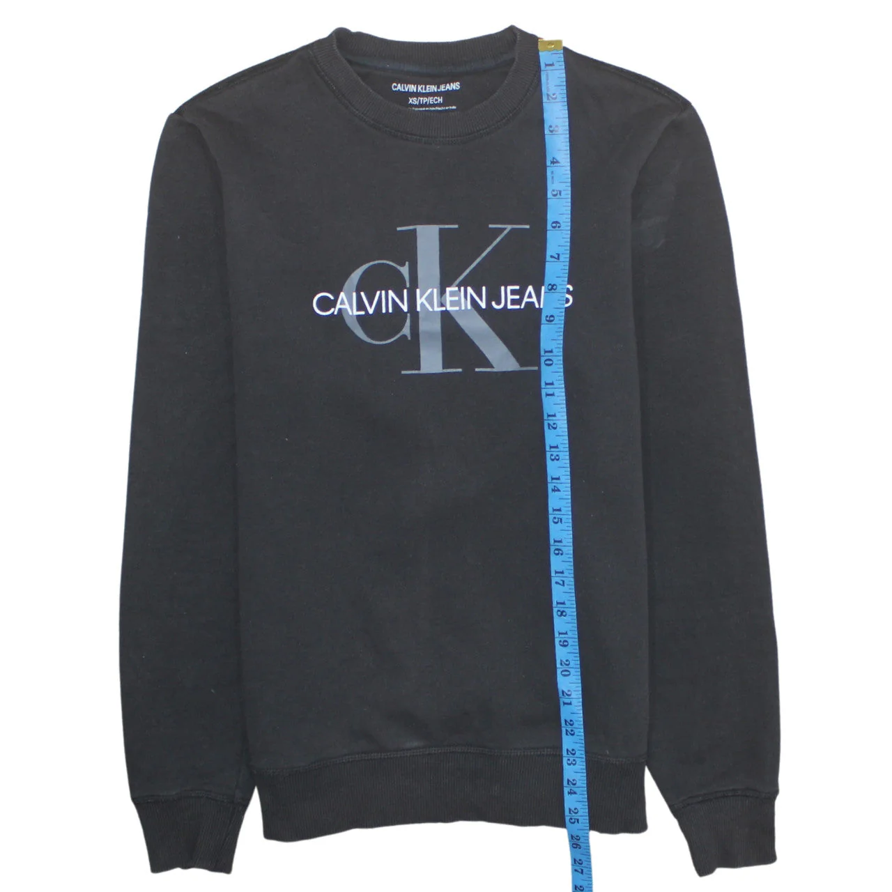 Calvin Klein Jeans Men's Black XS Crew Neck Pullover Sweatshirt - Image 3
