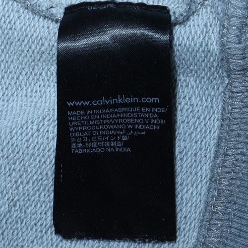 Calvin Klein Jeans Men's Blue Pullover Hoodie Size S Logo Graphic - Image 6