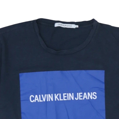 Calvin Klein Jeans Men's Blue XL Logo Graphic Cotton T-Shirt - Image 7