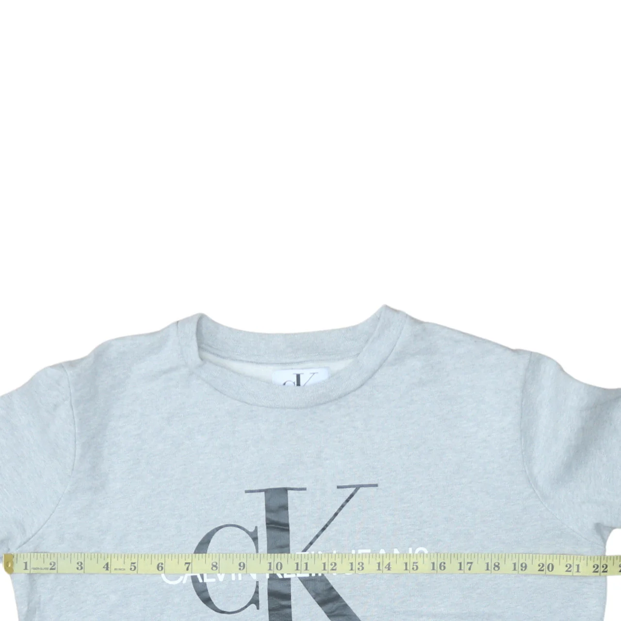Calvin Klein Jeans Men's Grey Logo Sweatshirt L Pullover Crew Neck - Image 3