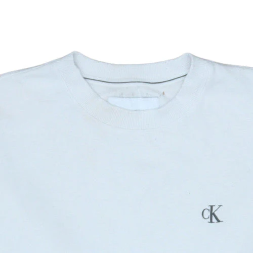 Calvin Klein Jeans Men's White Logo Pullover Sweatshirt L - Image 8
