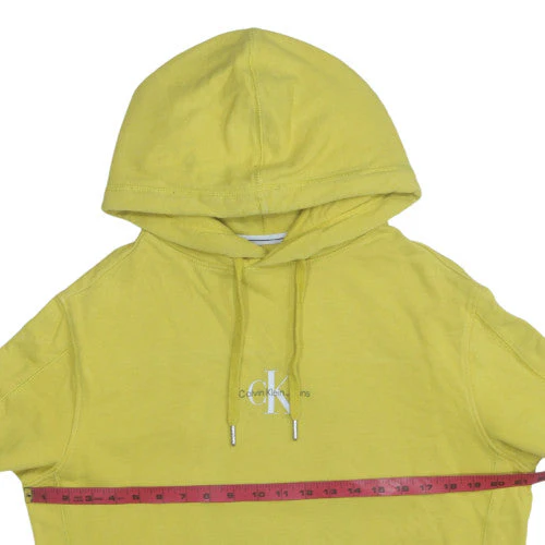 Calvin Klein Jeans Men's Yellow Pullover Hoodie Size S - Image 2