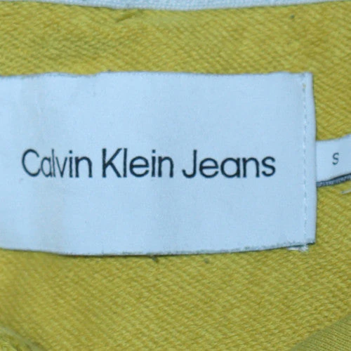 Calvin Klein Jeans Men's Yellow Pullover Hoodie Size S - Image 5