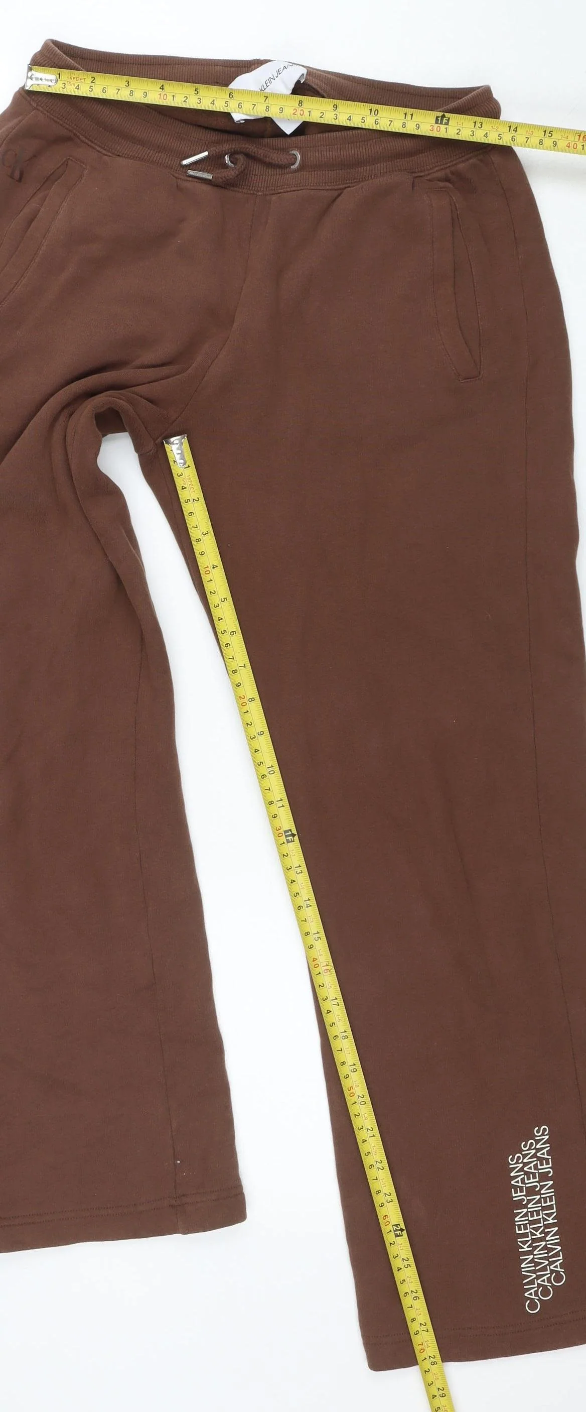 Calvin Klein Jeans Womens Brown Sweatpants M Jogger Style Cotton - Image 2