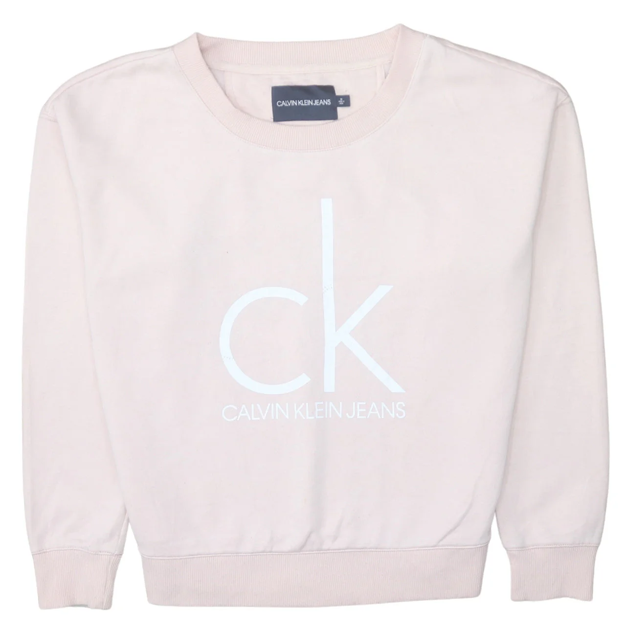 Calvin Klein Jeans Womens Pink Crew Neck Pullover Sweatshirt M