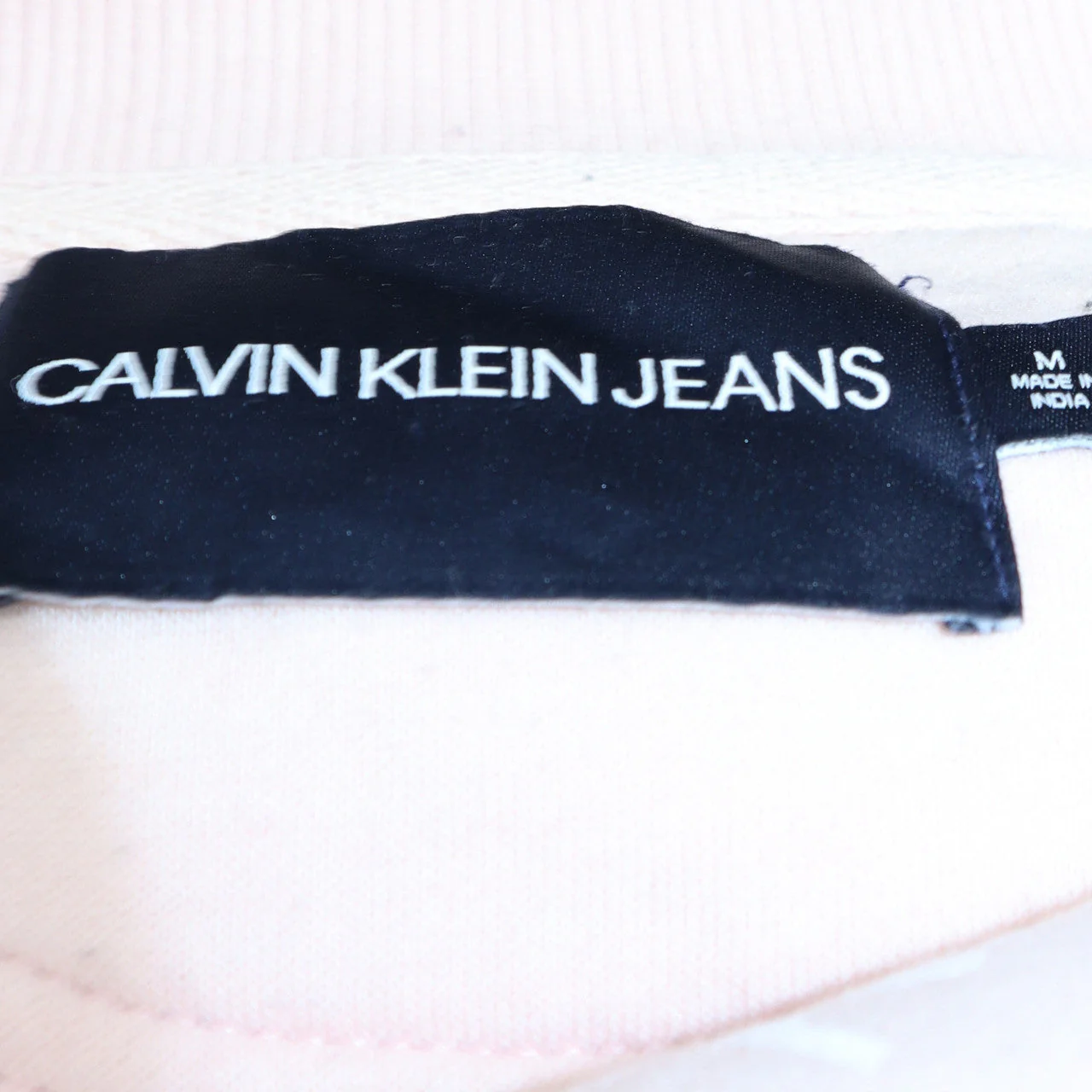 Calvin Klein Jeans Womens Pink Crew Neck Pullover Sweatshirt M - Image 6