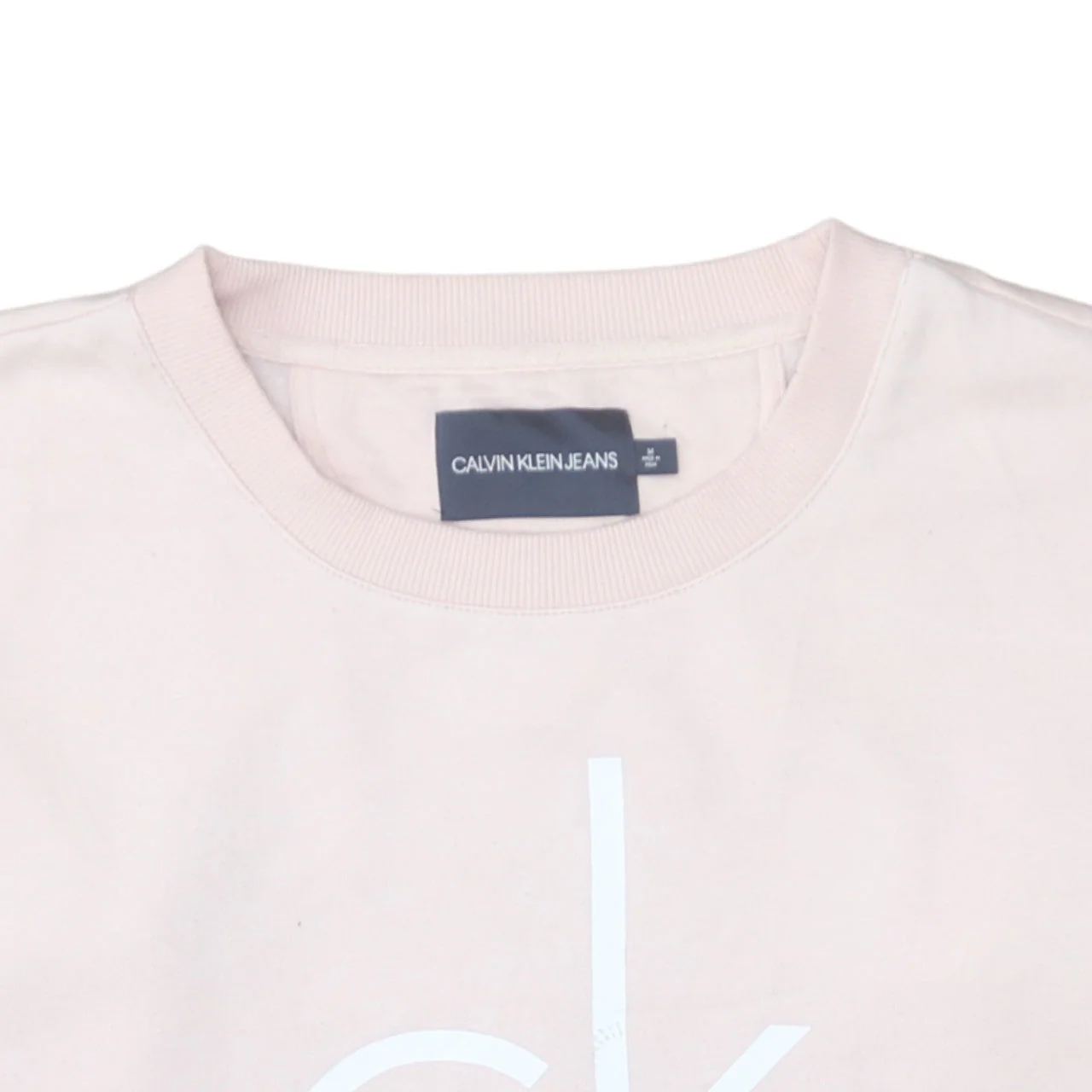 Calvin Klein Jeans Womens Pink Crew Neck Pullover Sweatshirt M - Image 7