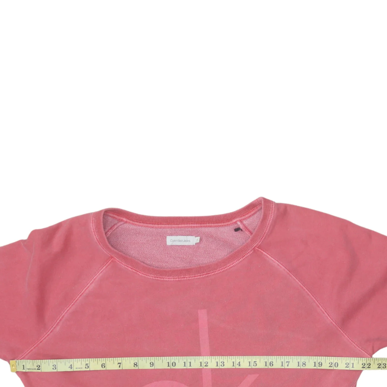 Calvin Klein Jeans Womens Pink Small Pullover Logo Sweatshirt - Image 3