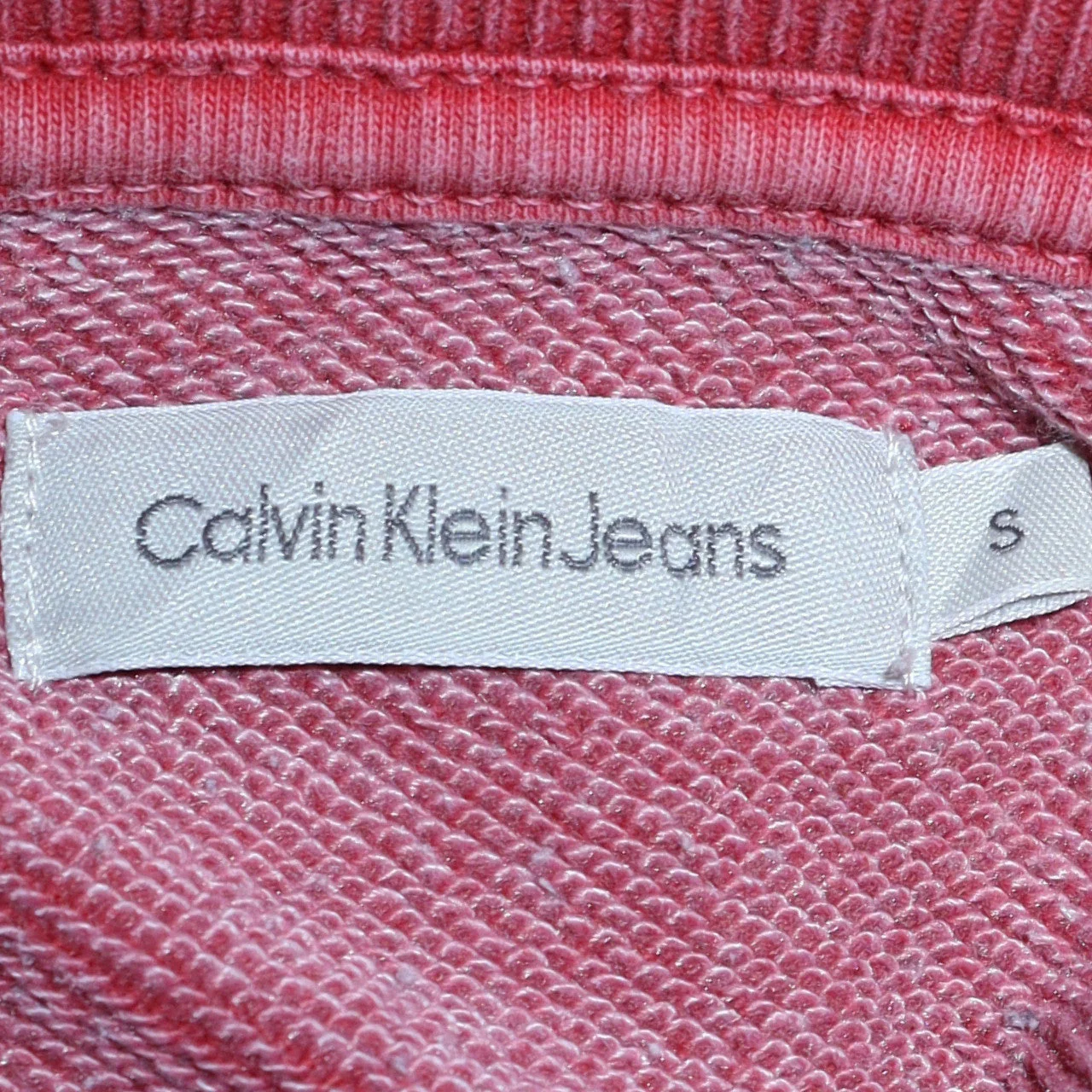 Calvin Klein Jeans Womens Pink Small Pullover Logo Sweatshirt - Image 6