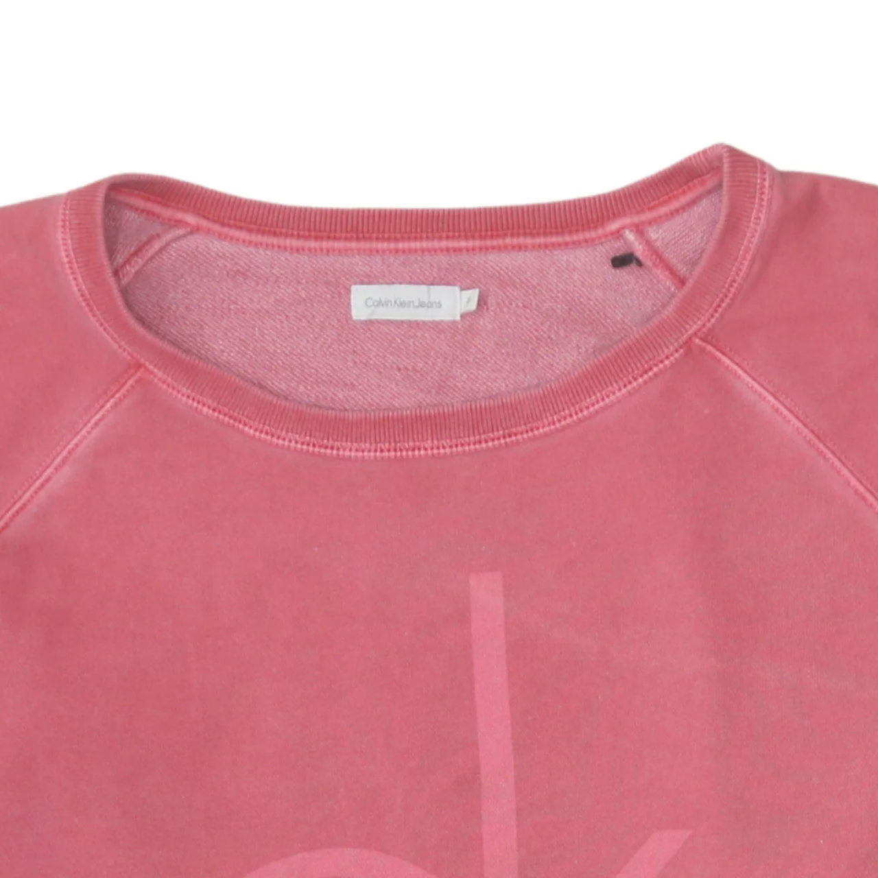 Calvin Klein Jeans Womens Pink Small Pullover Logo Sweatshirt - Image 8