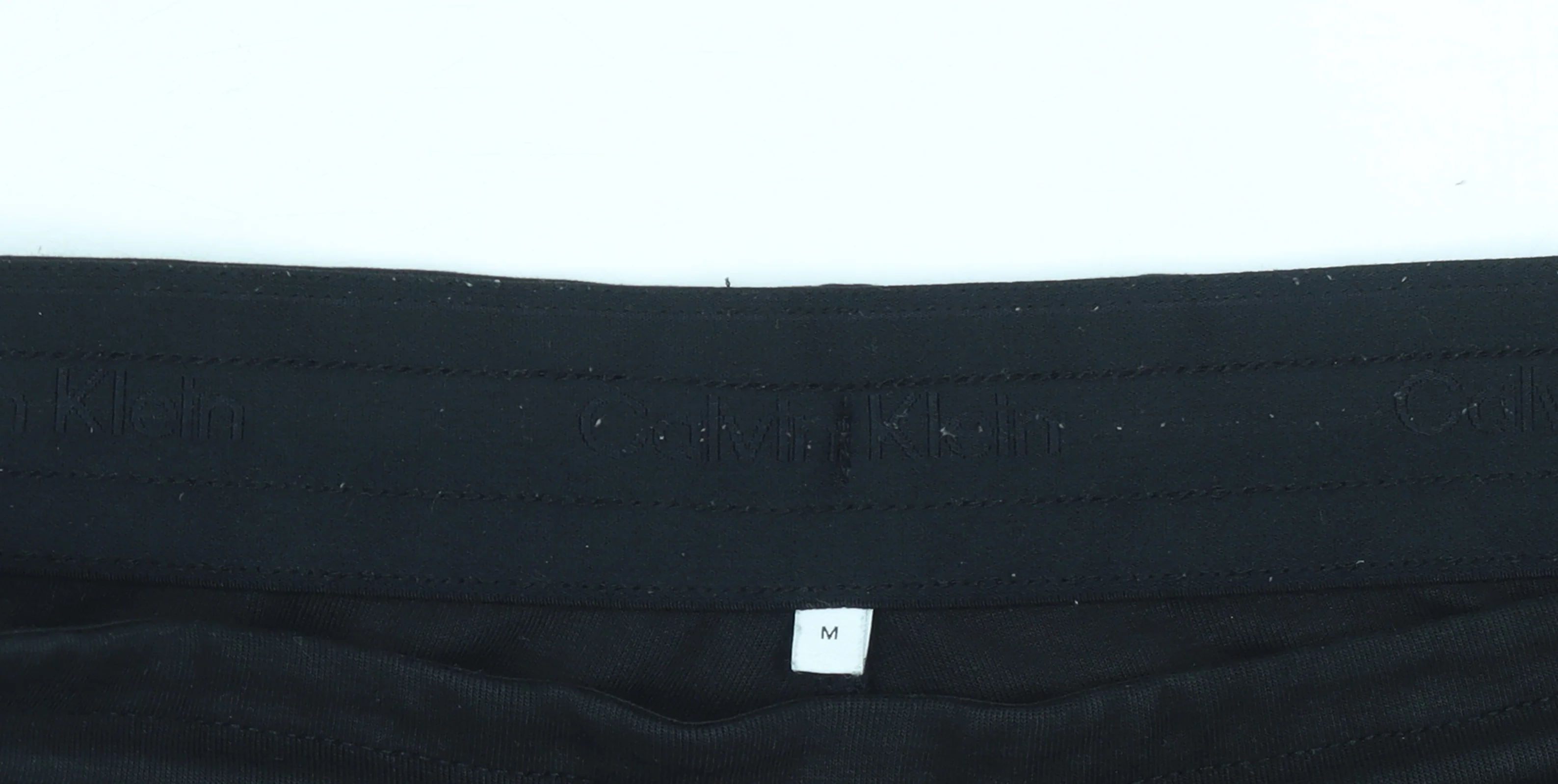 Calvin Klein Men Black Jogger Trousers M Cotton Blend Tapered Fit - Image 4